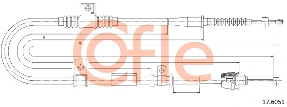 Cable Pull, parking brake 17.6051