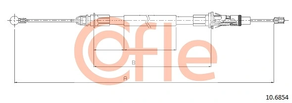 Cable Pull, parking brake 10.6854