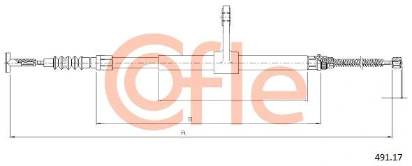Cable Pull, parking brake 491.17