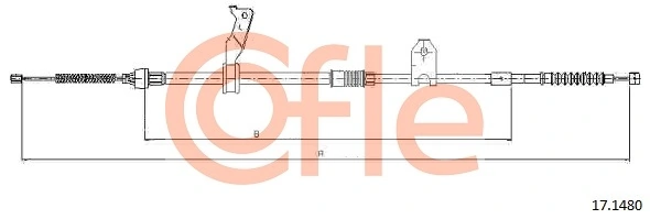 Cable Pull, parking brake 17.1480