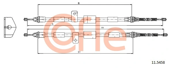 Cable Pull, parking brake 11.5458