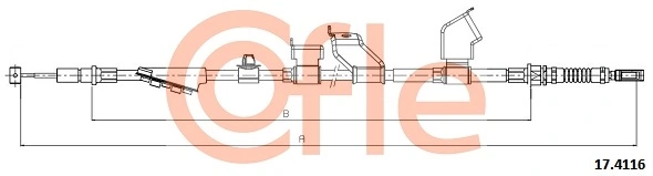 Cable Pull, parking brake 17.4116