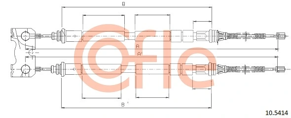 COFLE 10.5414 Cable Pull, parking brake