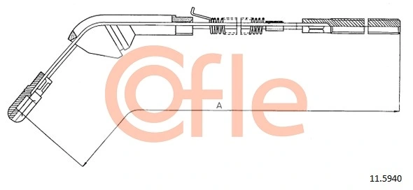 COFLE 11.5940 Cable Pull, parking brake