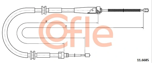 Cable Pull, parking brake 11.6685
