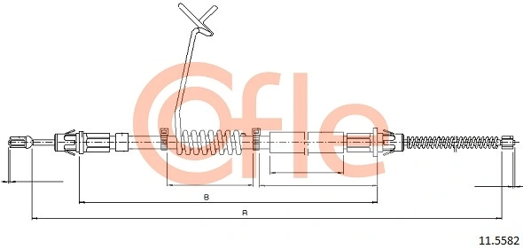 Cable Pull, parking brake 11.5582