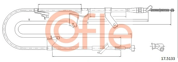 Cable Pull, parking brake 17.5133