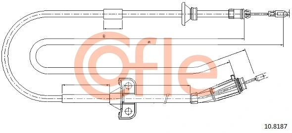 Cable Pull, parking brake 10.8187