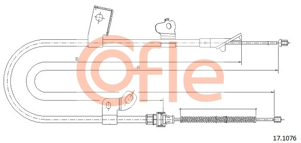 Cable Pull, parking brake 17.1076