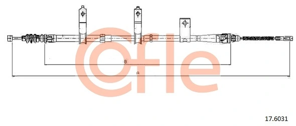 Cable Pull, parking brake 17.6031