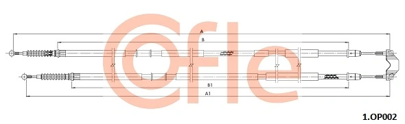 Cable Pull, parking brake 1.OP002