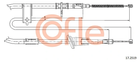 Cable Pull, parking brake 17.2519