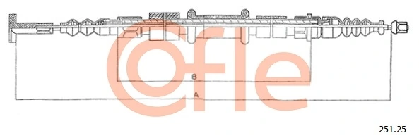 Cable Pull, parking brake 251.25