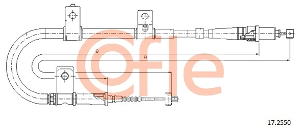 Cable Pull, parking brake 17.2550