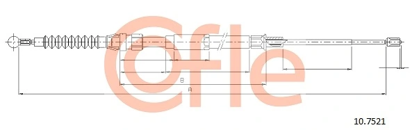 Cable Pull, parking brake 10.7521