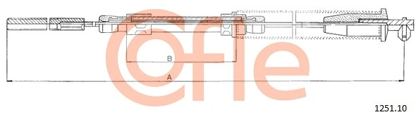 Cable Pull, parking brake 1251.10