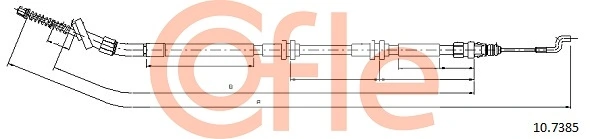 Cable Pull, parking brake 10.7385