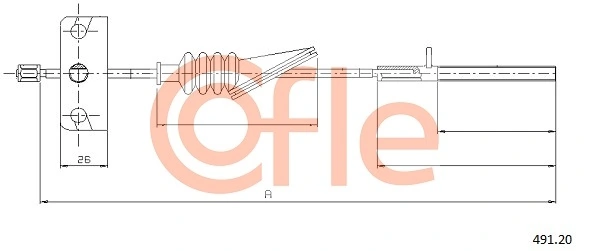 COFLE 491.20 Cable Pull, parking brake