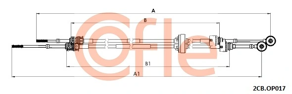 Cable Pull, manual transmission 92.2CB.OP017
