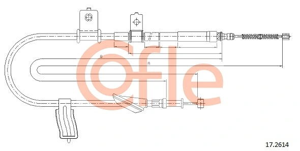 COFLE 17.2614 Cable Pull, parking brake