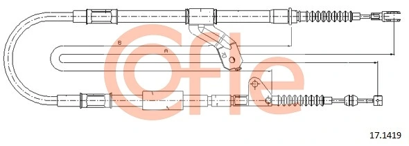 Cable Pull, parking brake 17.1419