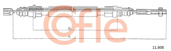 COFLE 11.608 Cable Pull, parking brake