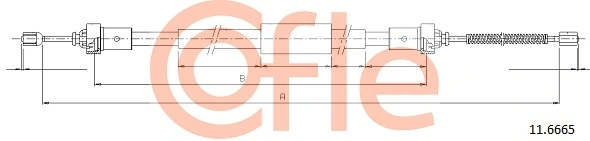 Cable Pull, parking brake 11.6665