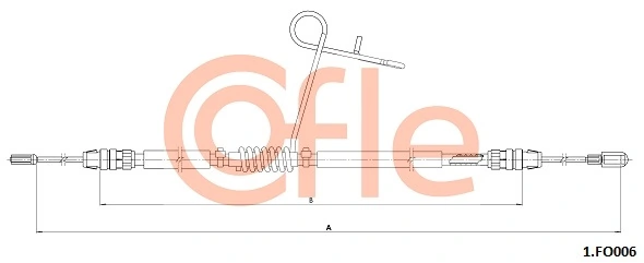 Cable Pull, parking brake 92.1.FO006