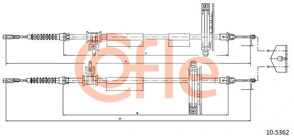 Cable Pull, parking brake 10.5362