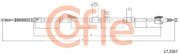 COFLE 17.2567 Cable Pull, parking brake