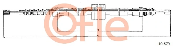 COFLE 10.679 Cable Pull, parking brake