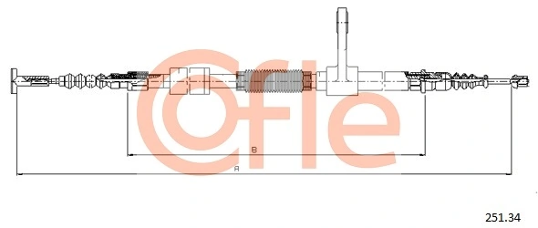 Cable Pull, parking brake 251.34