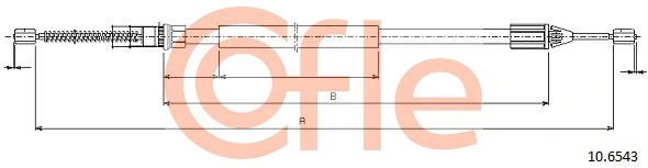 Cable Pull, parking brake 10.6543