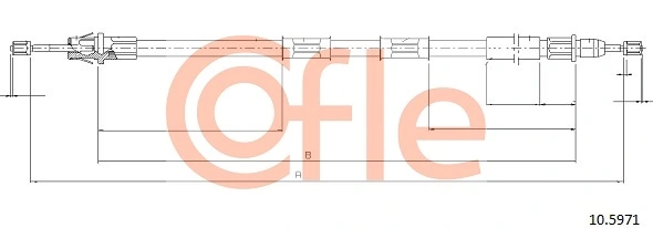 Cable Pull, parking brake 10.5971
