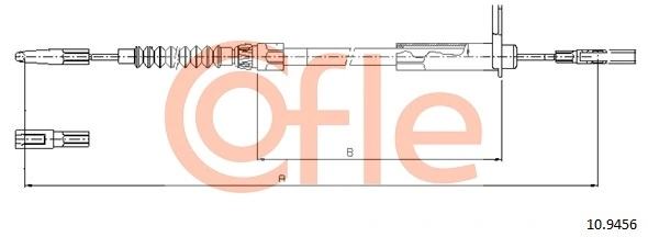 COFLE 10.9456 Cable Pull, parking brake