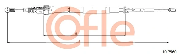 Cable Pull, parking brake 10.7560