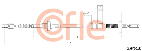 Cable Pull, clutch control 2.HY001R