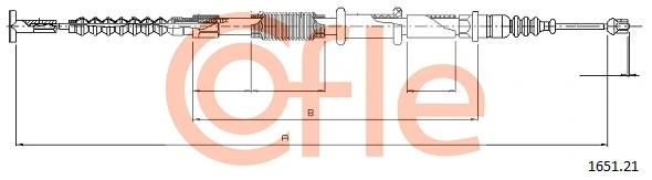 Cable Pull, parking brake 1651.21