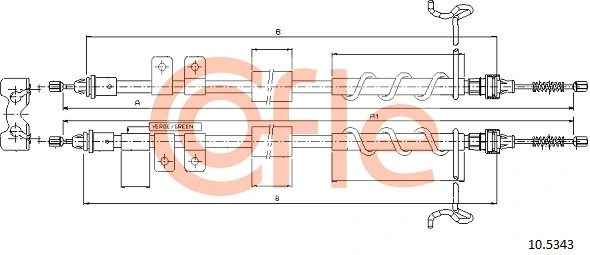 Cable Pull, parking brake 92.10.5343