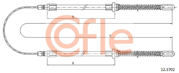 COFLE 12.3702 Cable Pull, parking brake