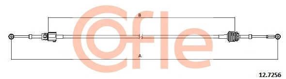 Cable Pull, manual transmission 12.7256