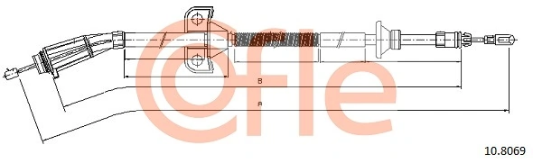 Cable Pull, parking brake 10.8069