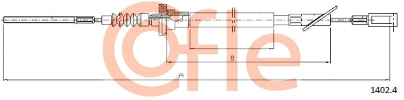 Cable Pull, clutch control 1402.4