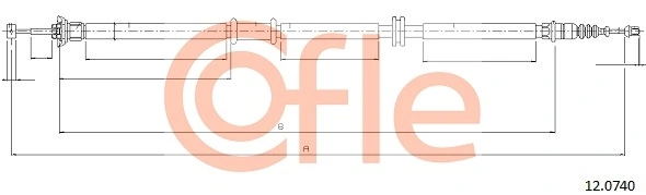 Cable Pull, parking brake 12.0740