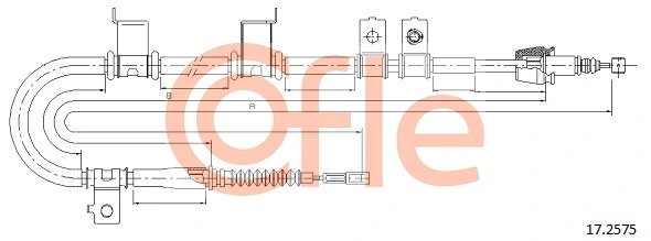 Cable Pull, parking brake 17.2575