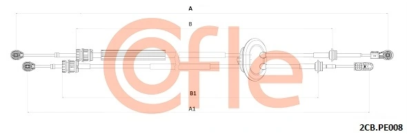 Cable Pull, manual transmission 92.2CB.PE008