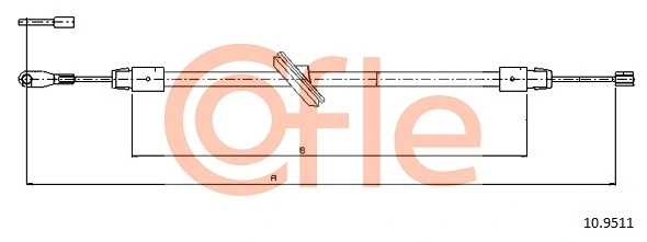 Cable Pull, parking brake 10.9511