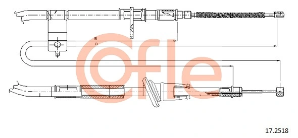 Cable Pull, parking brake 17.2518