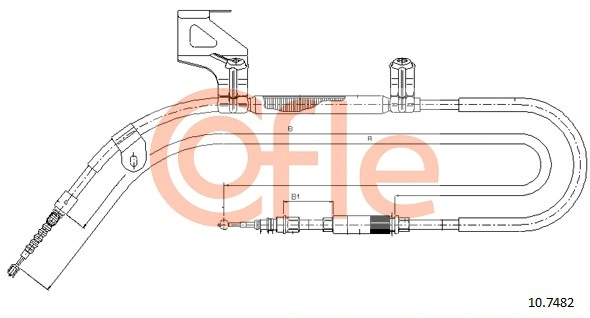Cable Pull, parking brake 92.10.7482