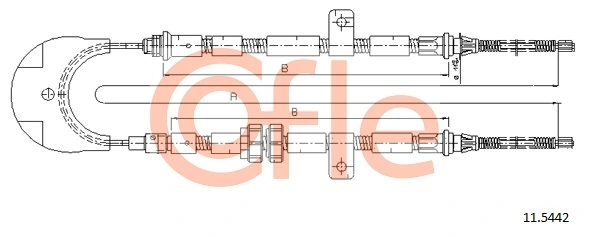 COFLE 11.5442 Cable Pull, parking brake